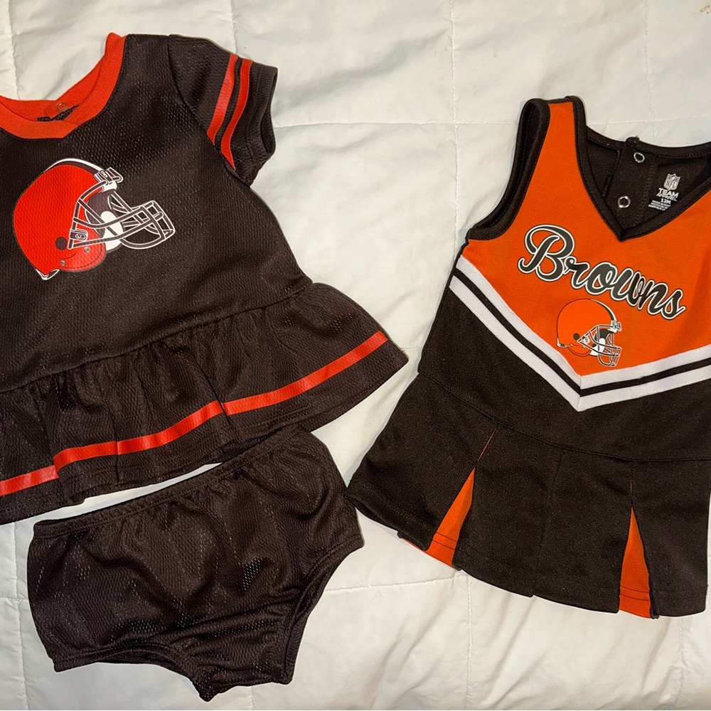 Cleveland Browns infant cheerleading outfits